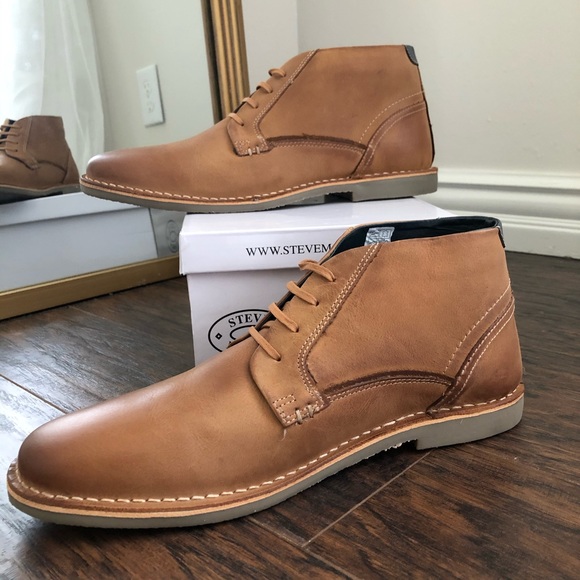 Steve Madden leather ankle boots for men